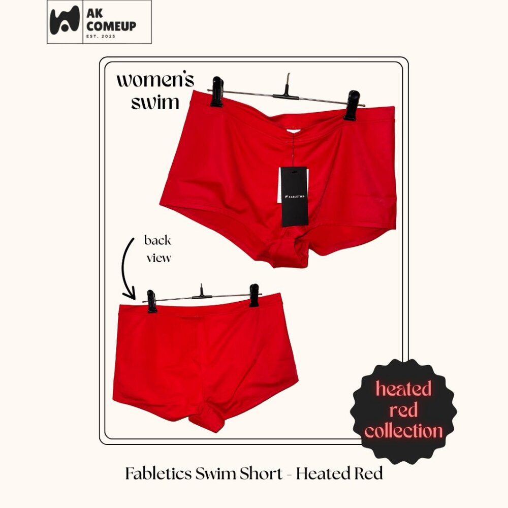Fabletics Swim Short - Heated Red